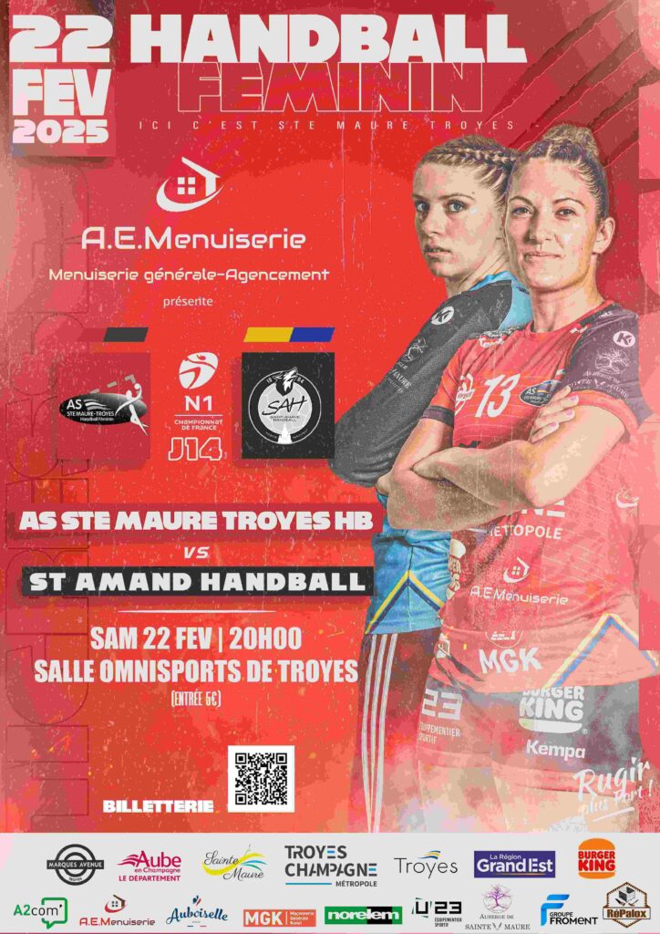 Affiche officielle du match de handball